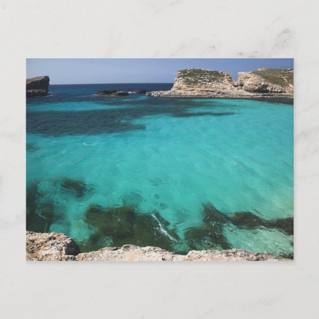 Postal Malta, isla de Comino, laguna azul (Anverso)
