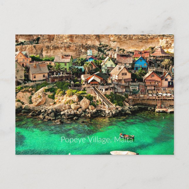 Postal Malta, Popeye Village (Anverso)
