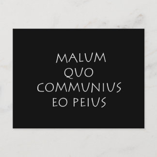 Postal Malum quo communius eo peius
