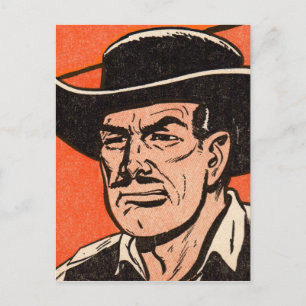 Postal Malvado occidental de Billy the Kid 1955