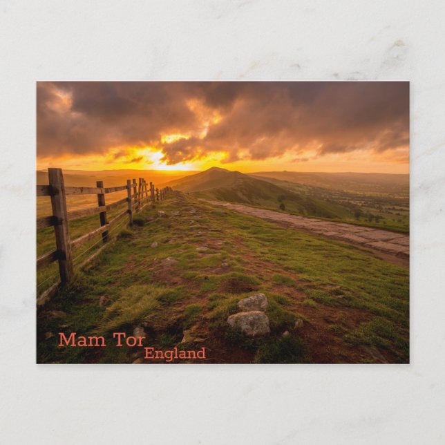 Postal Mam Tor - Inglaterra (Anverso)