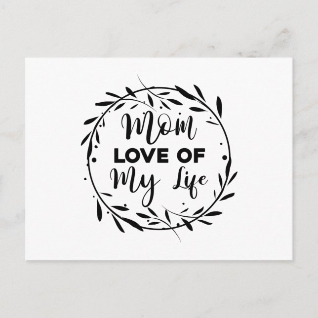 Postal Mamá Amor de mi Vida (Anverso)