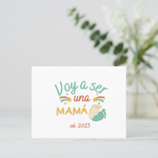 Postal Mamá Anuncio Embarazo Día de la Madre