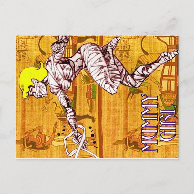 Postal Mamá Chica Macabre, amante del misterio (Anverso)