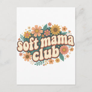 Postal Mama Club Retro Floral Día de la Madre