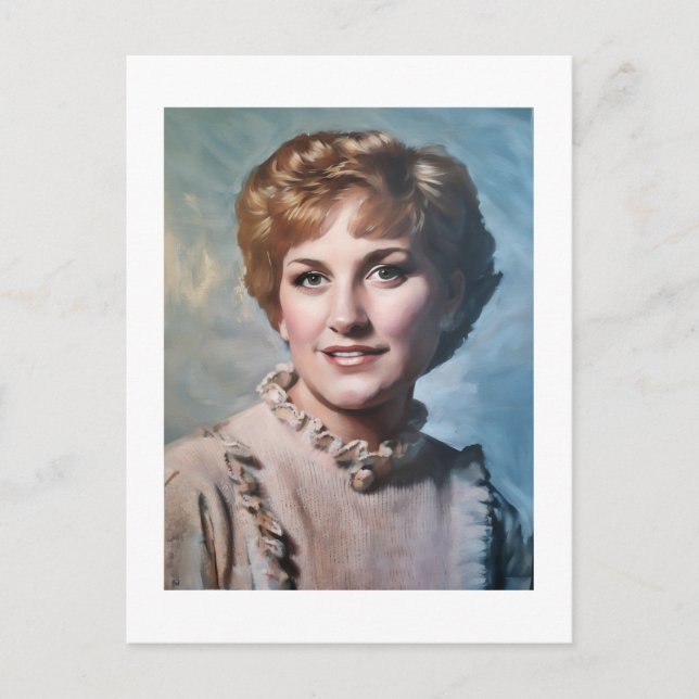 Postal Mamá como pintura al óleo impasto de computadora  (Anverso)