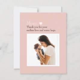 Postal "Mamá" con mensaje de corazón y Personalizado -