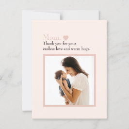 Postal "Mamá" con mensaje de corazón y Personalizado -