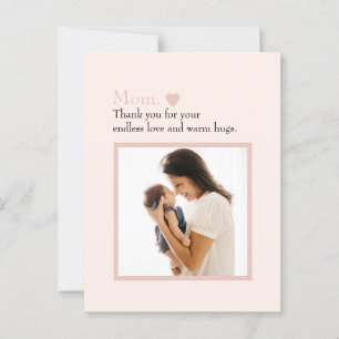 Postal "Mamá" con mensaje de corazón y Personalizado -
