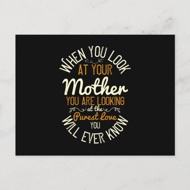 Postal Mamá - Cuando miras a tu madre (Anverso)