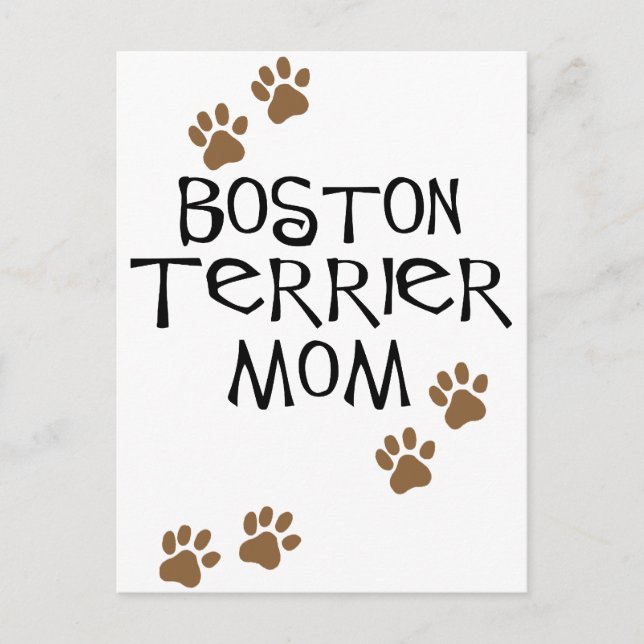 Postal Mamá de Boston Terrier (Anverso)
