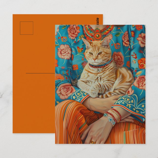 Postal Mamá de gato (Anverso / Reverso)