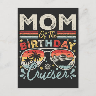 Postal Mamá de las vacaciones de crucero de cumpleaños