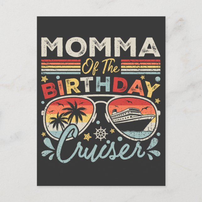 Postal Mamá del crucero de cumpleaños vacaciones (Anverso)