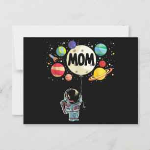 Postal Mamá del niño de cumpleaños astronauta espacial 1e