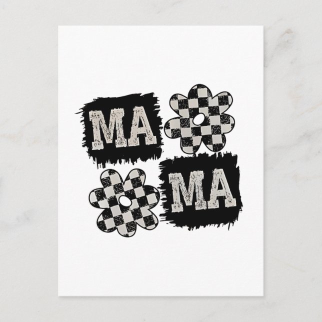 Postal Mamá Día de la Madre de chequeo a ser (Anverso)