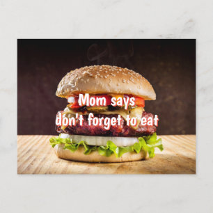 Postal Mamá dice que no olvides comer