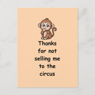 Postal Mamá Divertida Gracias por No Venderme al Circo