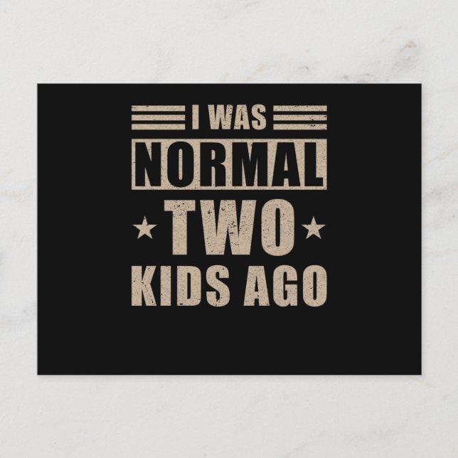 Postal Mamá es gracioso decir dos hijos (Anverso)