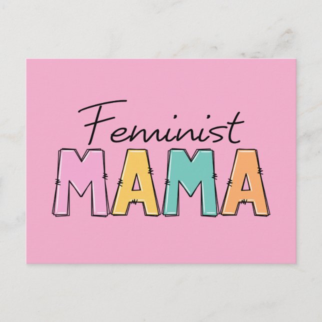 Postal Mamá feminista (Anverso)