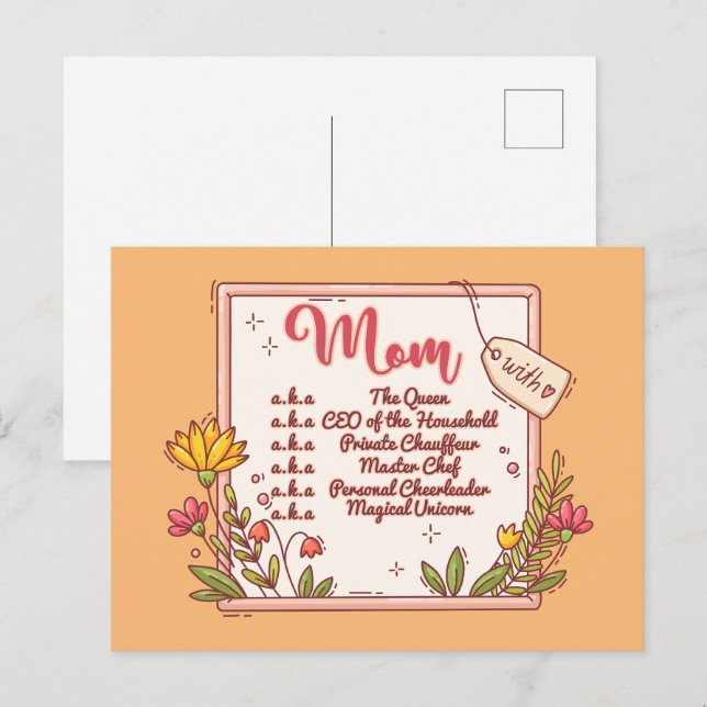 Postal Mamá la Reina CEO de la Casa (Anverso / Reverso)