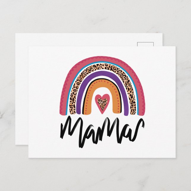 Postal Mama Leopard Rainbow (Anverso / Reverso)