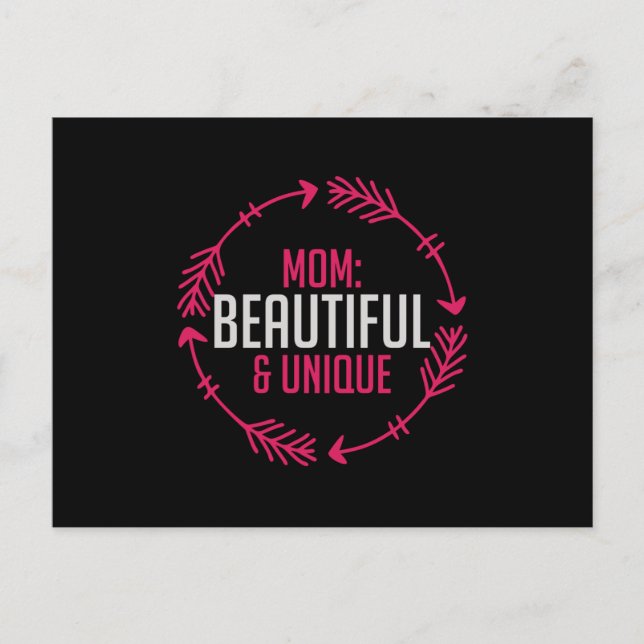 Postal Mamá - Mamá Hermosa & Única (Anverso)