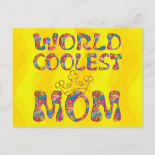 Postal Mamá más fría del mundo   ondas amarillas