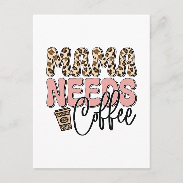Postal Mamá necesita café (Anverso)