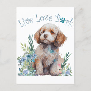 Postal Mamá Perro Cockapoo Floral