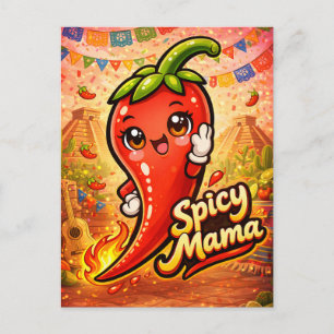 Postal Mamá Picante - Cosas Calientes - Adictos a la Comi
