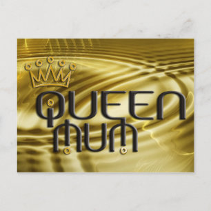 Postal Mamá Reina/corona de oro