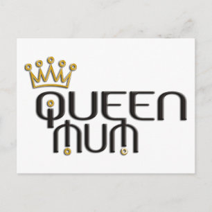 Postal Mamá Reina/corona de oro