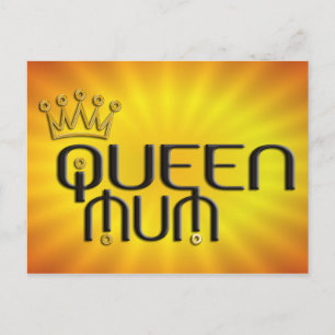 Postal Mamá Reina/corona de oro