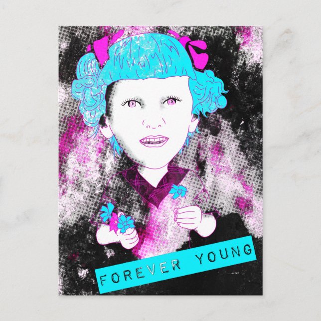 Postal mamá, te echo de menos... para siempre joven. (Anverso)