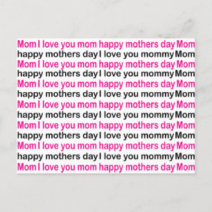 Postal Mamá te quiero feliz día de las madres  