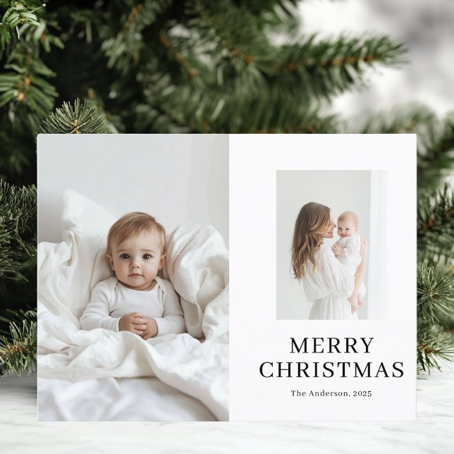 Postal Mamá y bebé dos Navidades de fotografía (Subido por el creador)