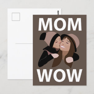 Postal Mamá y mamá del niño