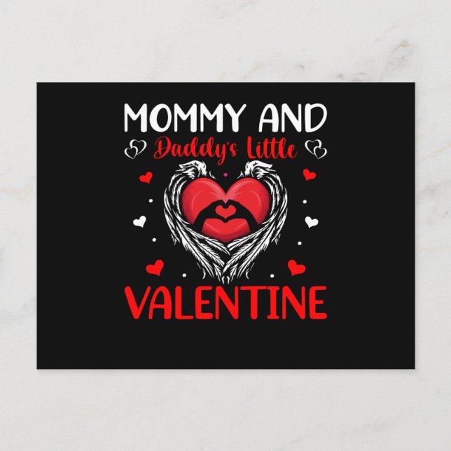 Postal Mamá y papá Pequeño Valentín | EL DÍA DE SAN VALEN (Anverso)