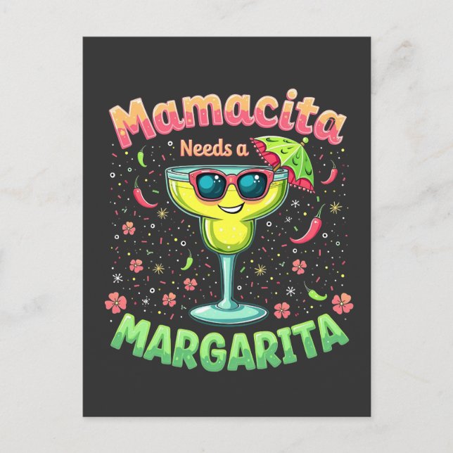 Postal Mamacita necesita una Fiesta Margarita Cinco de Ma (Anverso)
