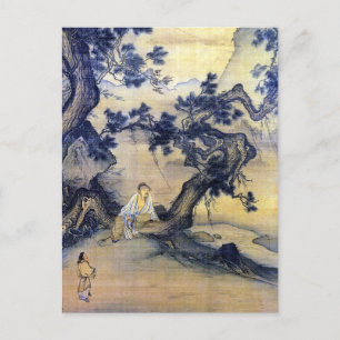 Postal Mamáes brillan silenciosamente escuchando el vient