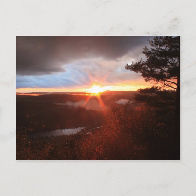 Postal Mamáes de Jacobs Hill Storm Sunset Royalston (Anverso)