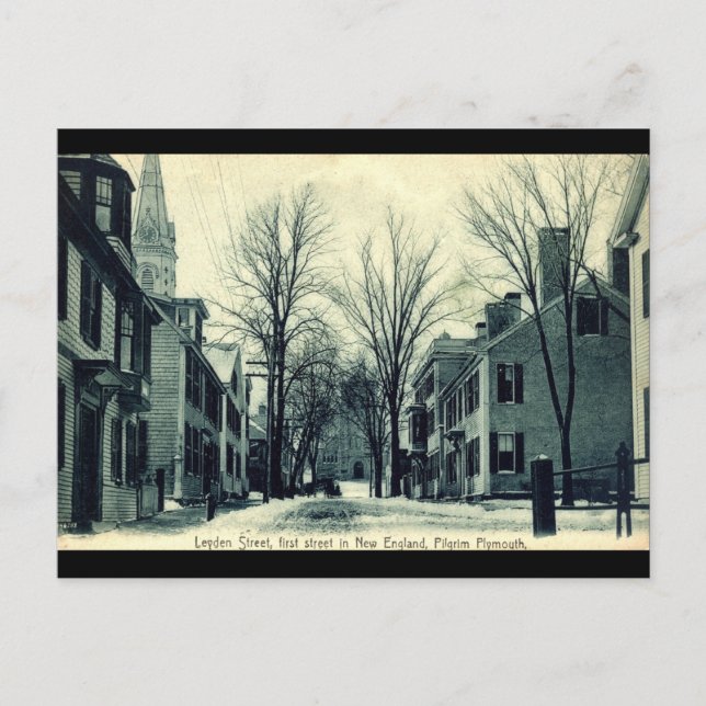 Postal Mamáes de Plymouth Leyden St Pilgrim c1908 (Anverso)