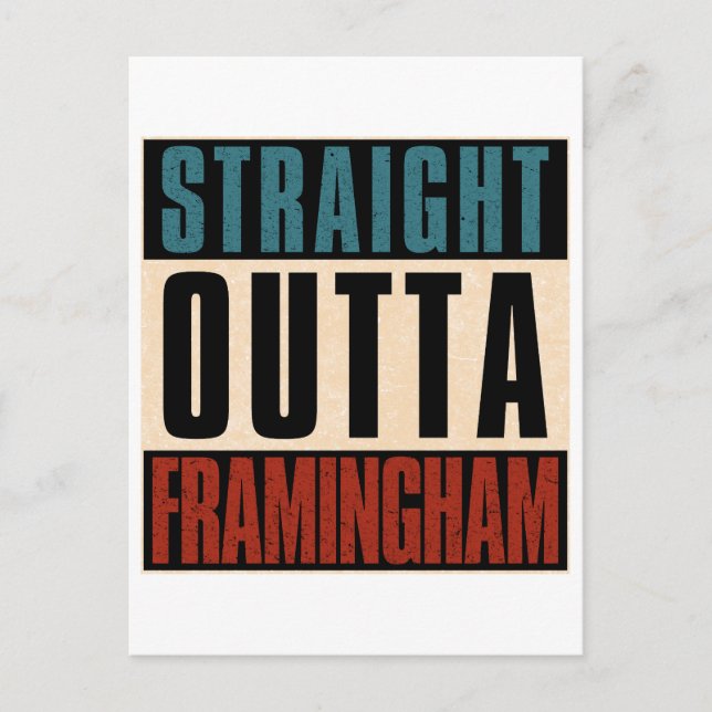 Postal Mamáes de Straight Outta Framingham Massachusetts (Anverso)