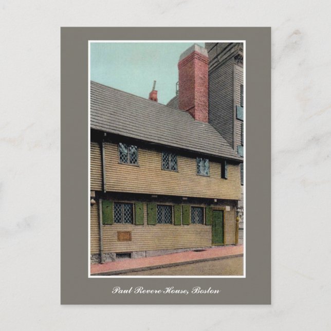 Postal Mamáes en Boston de Paul Revere House de los años  (Anverso)