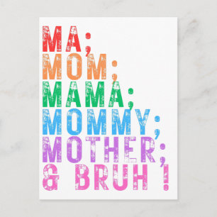 Postal Mamáes mamá mamá mamá mamá madre bruh Día de la Ma