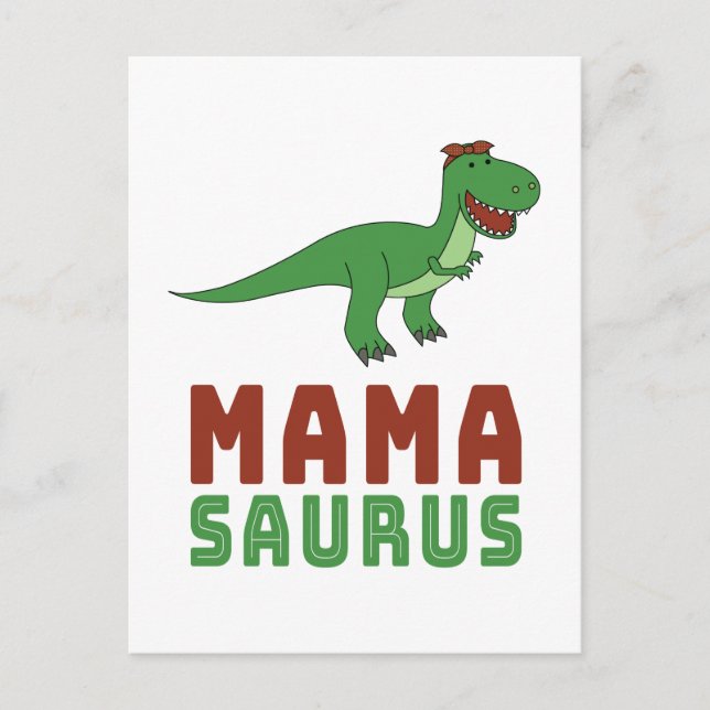 Postal Mamasaurio Dinosaurio Tyrannosaurus Rex Día de las (Anverso)