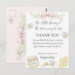 Postal Mami, gracias por el baby shower de Lazo Rosa Abej
