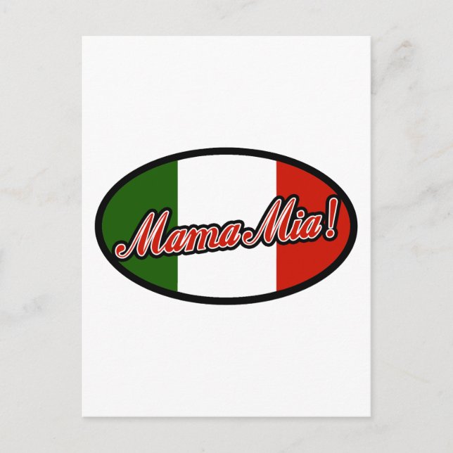 Postal ¡Mamma Mia! (Anverso)