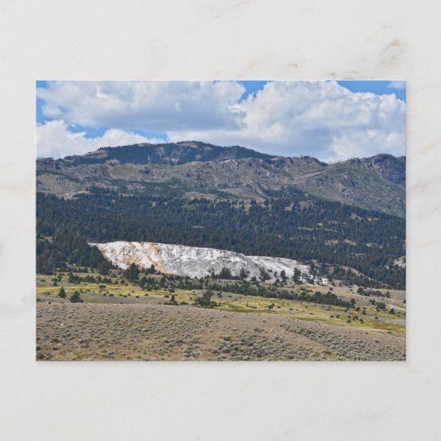 Postal Mammoth Hot Springs Panorama, Yellowstone, Wyoming (Anverso)